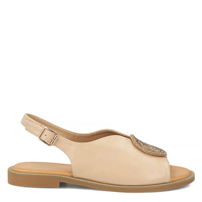 Filippo Women's Sandals With Jeweled Ornament Beige DS6229-26-BE