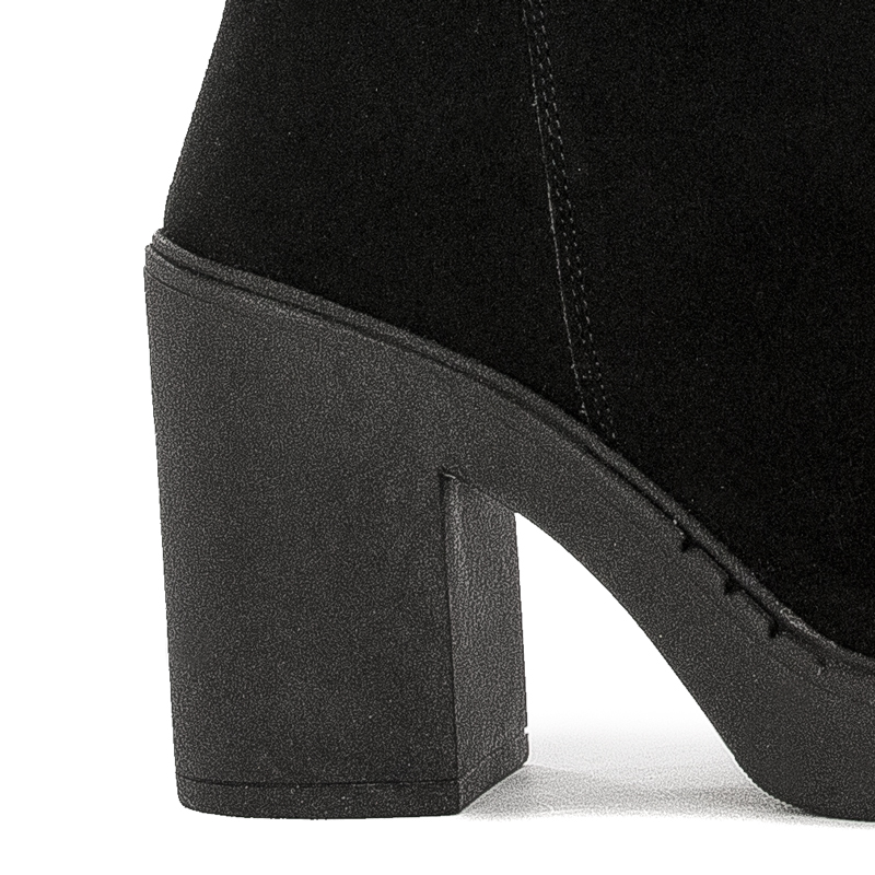 Maciejka Black Suede Knee-High Boots