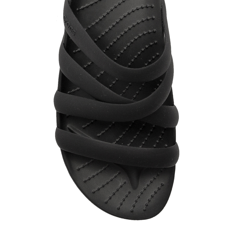 Crocs Klapki Damskie Black Splash Strappy
