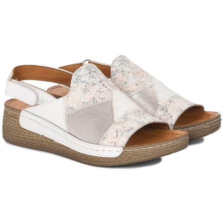 Maciejka Women's Leather White Sandals