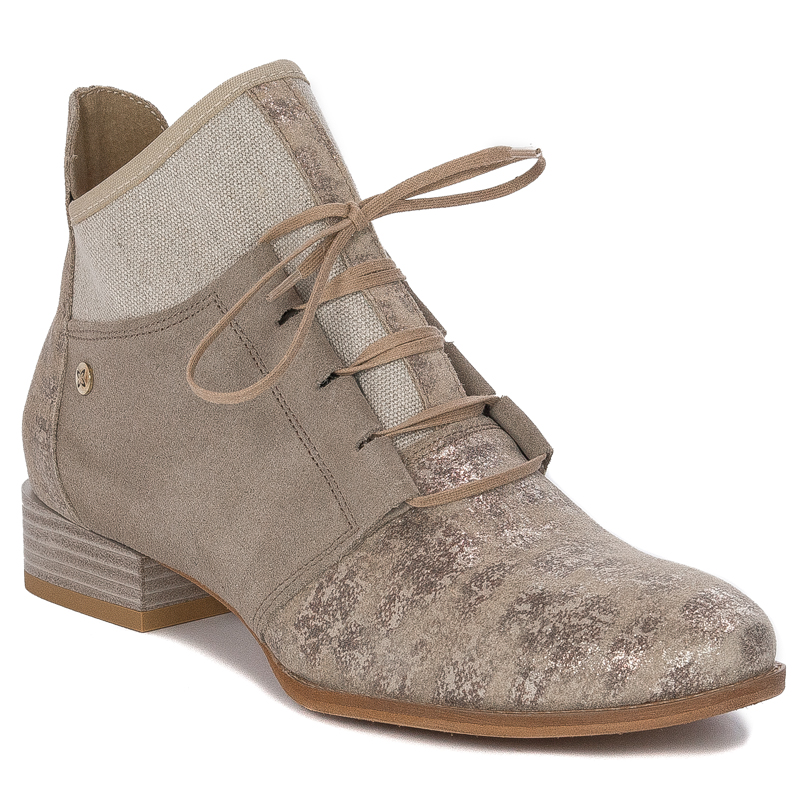 Maciejka Dark Beige Lace-up Boots