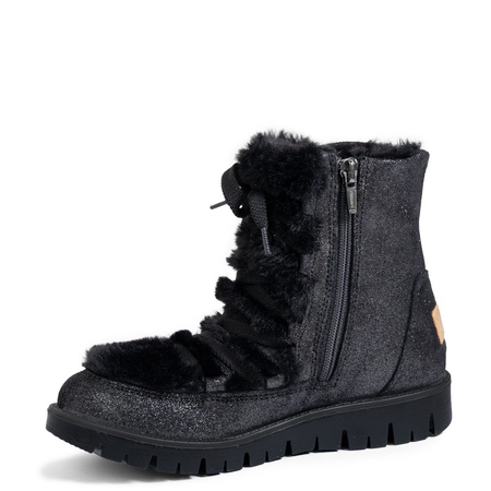 Primigi Girls' Black Fur-Lined Winter Ankle Boots 8866600