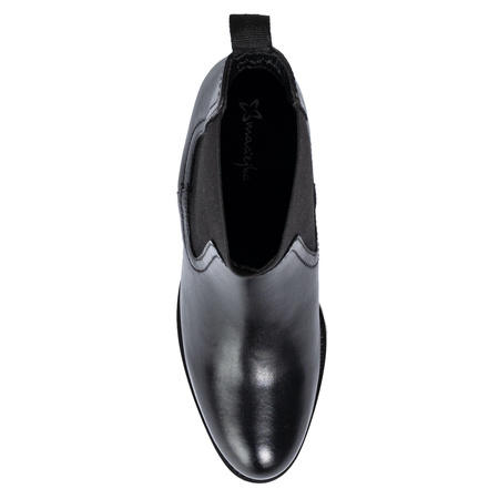 Maciejka Slip-On Chelsea Ankle Boots Block Heel Black H7168-01/00-7