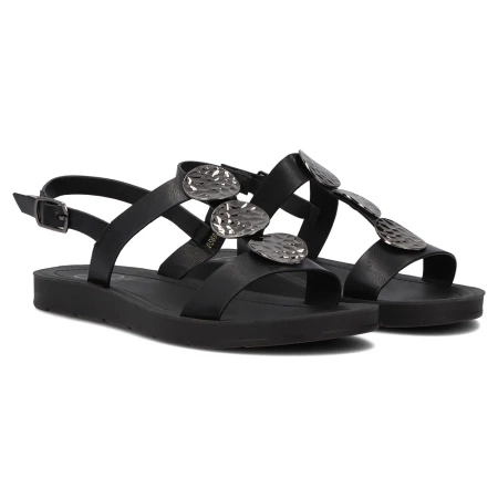 Filippo Women's Flat Sandals Black