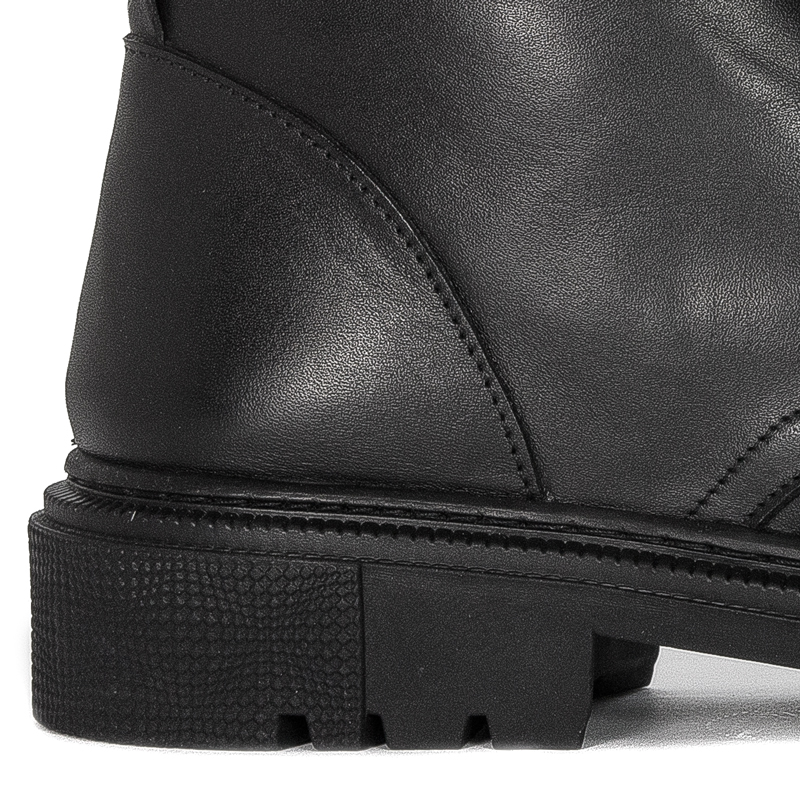 Boccato Women's black leather lace-up boots