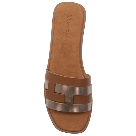  Maciejka Women's Flip-Flops Brown Gold