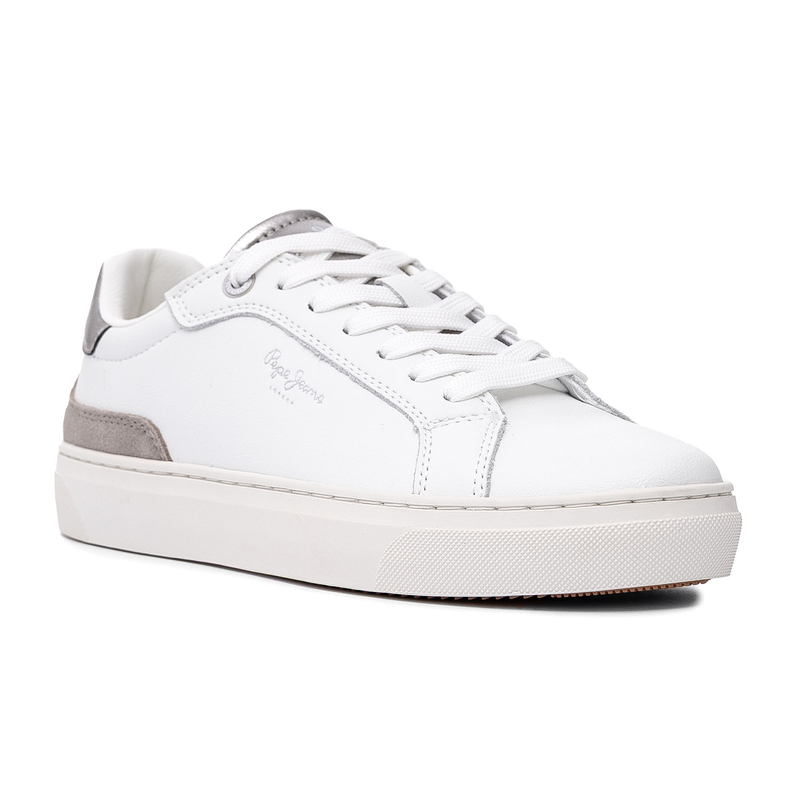 Pepe Jeans Sneakersy Damskie Camden Cold Silver