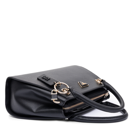 Guess Klasyczna Torebka Kuferek Do Ręki I Na Ramię Elegancka Czarna HWZG9672070-BLACK