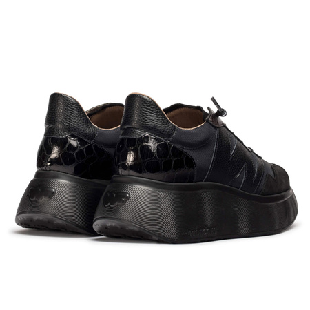 Wonders Women's Platform Half Shoes Trend I Negro