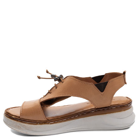 Maciejka Leather Platform Sandals Ginger Orange I7646-29/00-1