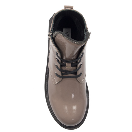 Venezia Women's Beige patent leather boots