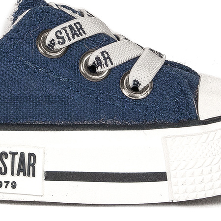 Big Star Trampki dziecięce niemowlęce Navy granatowe