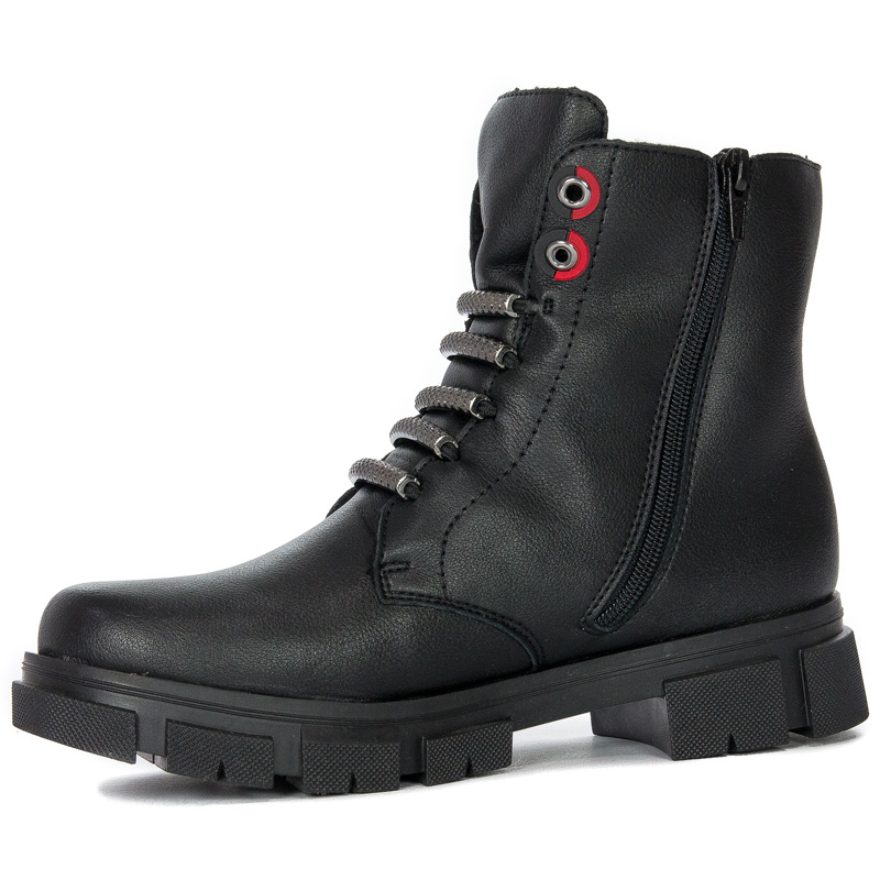 Botki damskie Rieker Y7172-00 Black ocieplane Czarne
