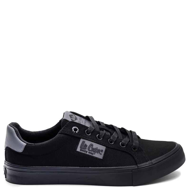 Lee Cooper Klasyczne Sznurowane Trampki Męskie Czarne LCW-26-02-4092M
