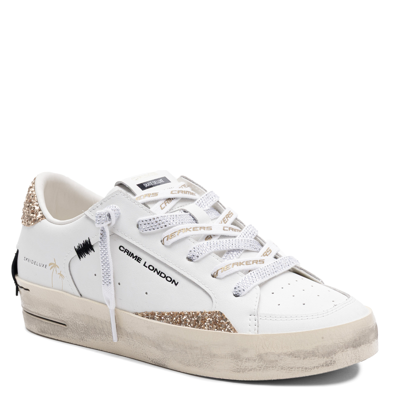 Crime London Sk8 Deluxe Sneakersy Skórzane Białe 29102PP8.10