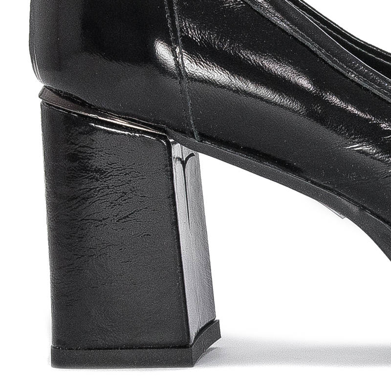 Pumps shoes for women Inofio, leather Black Lacquer