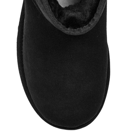 UGG Classic Mini Snow Boots Leather Black 1016222 BLK