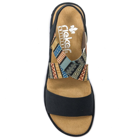 Rieker V44G8-14 Pazifik/Multiprint Navy Sandals