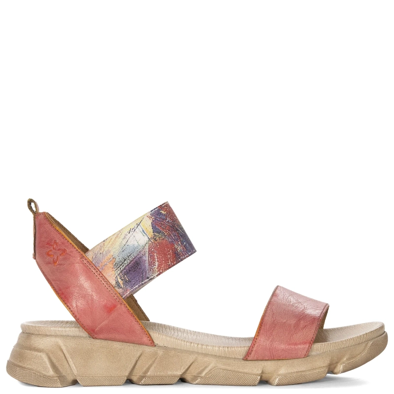 Maciejka Women's Red Beige Sandals