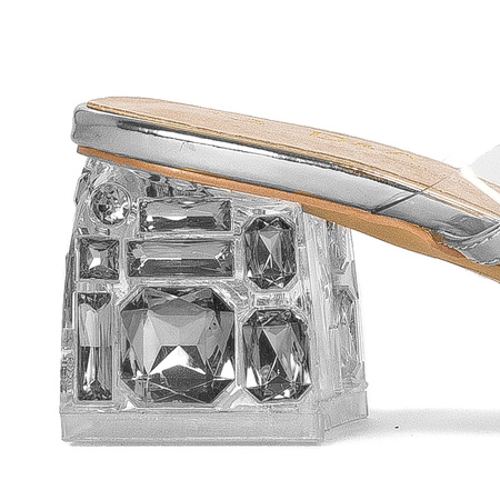 S.Barski Women's Silver slippers