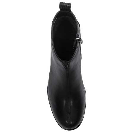 Maciejka Leather Low-Block-Heel Ankle Boots Black N3118-01/00-8