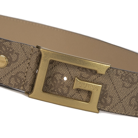 Guess Women's Latte Logo Beige Belt