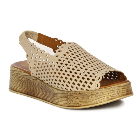 T.Sokolski Women's Leather Sandals Beige