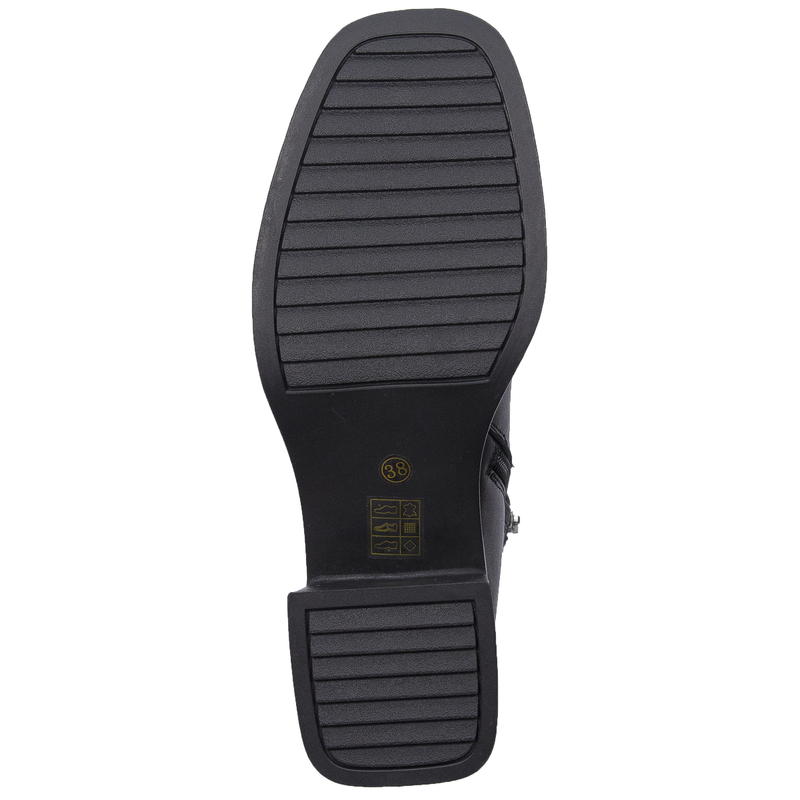 Maciejka Eleganckie Sznurowane Botki Na Klocku Czarne N3112-01/00-8