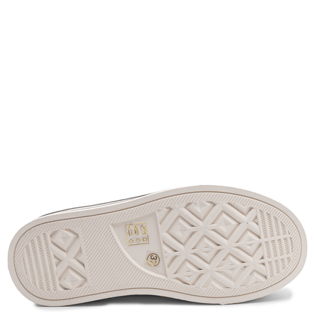 GOE Leather Platform Sneakers With Crystals White TT2N4072