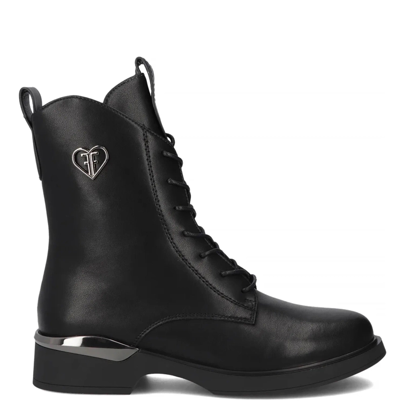 Filippo Leather Lace-Up Ankle Boots Insulated Black DBT7199-25-BK