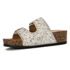 Sca'viola Women's Flip Flops With Crystals White