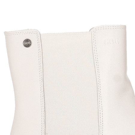 GOE Women's warm leather white boots