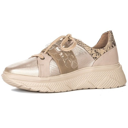 Maciejka 04448-25-00-5 Gold+Beige Flat Shoes
