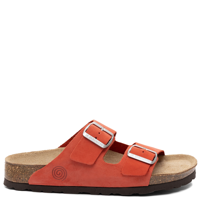 Dr. Brinkmann Bonillo Women's Anatomic Leather Slides Red 700696-04-BONILLO