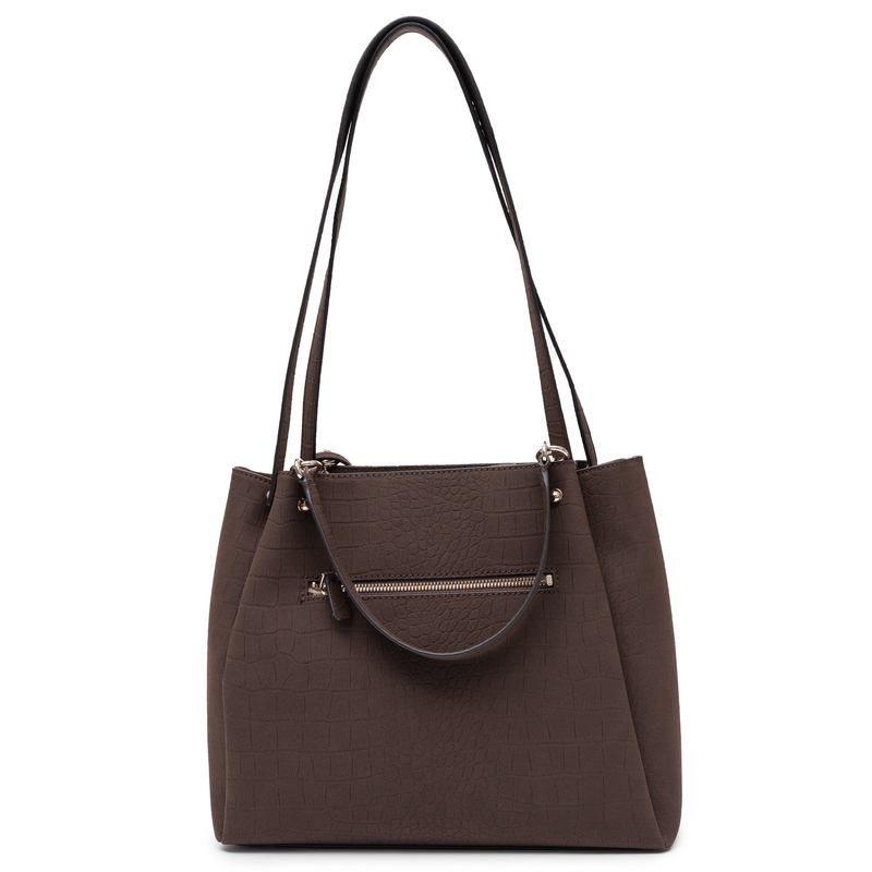 Guess Lorella Torba Damska Klasyczna Tłoczona Brązowa HWCG2306230-ESP