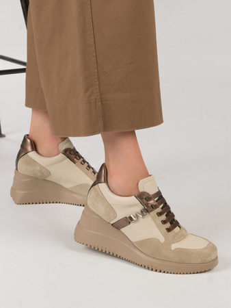 Wonders Sneakersy Półbuty damskie Eva Beige Cream