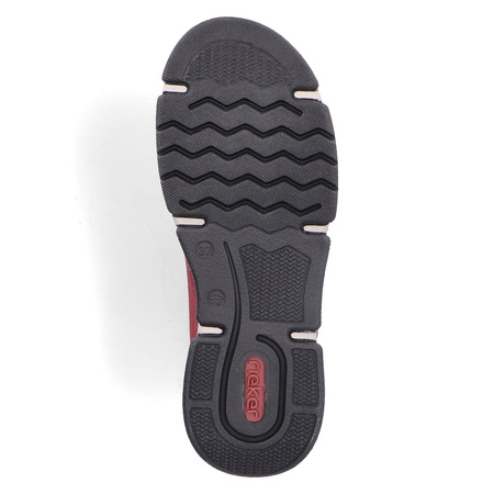 Rieker Women's Lace-Up Platform Ankle Boots Warm Lining Burgundy 45960-35-BORDO