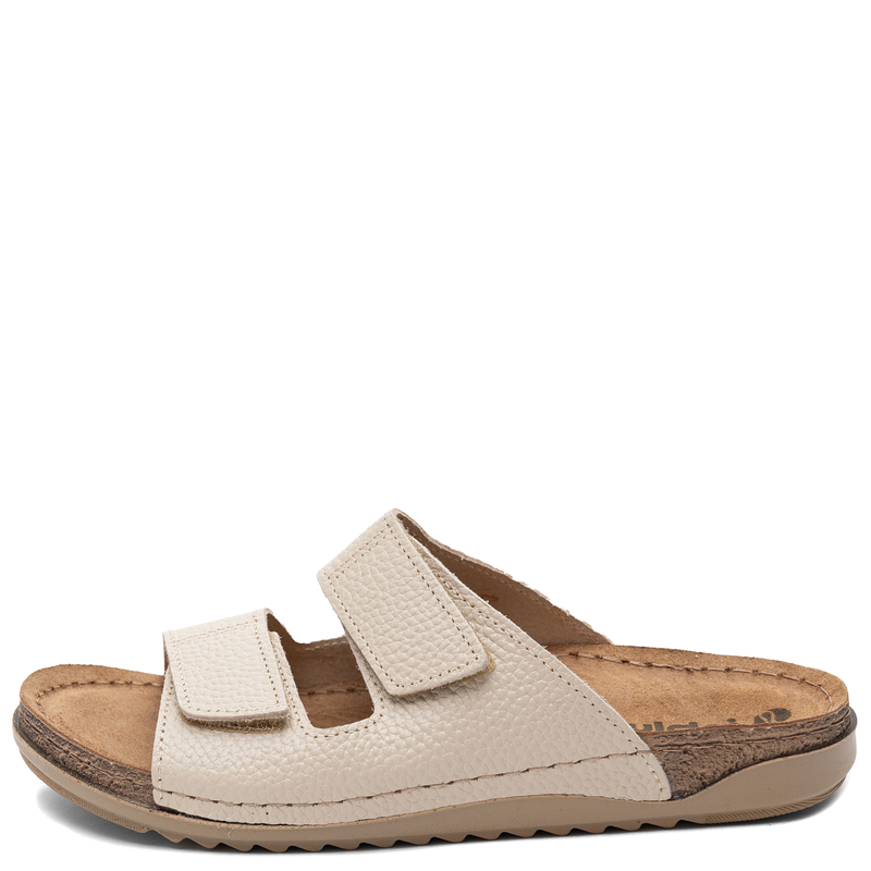 Inblu Anatomical Leather Adjustable Women's Slides Beige AA0005GU