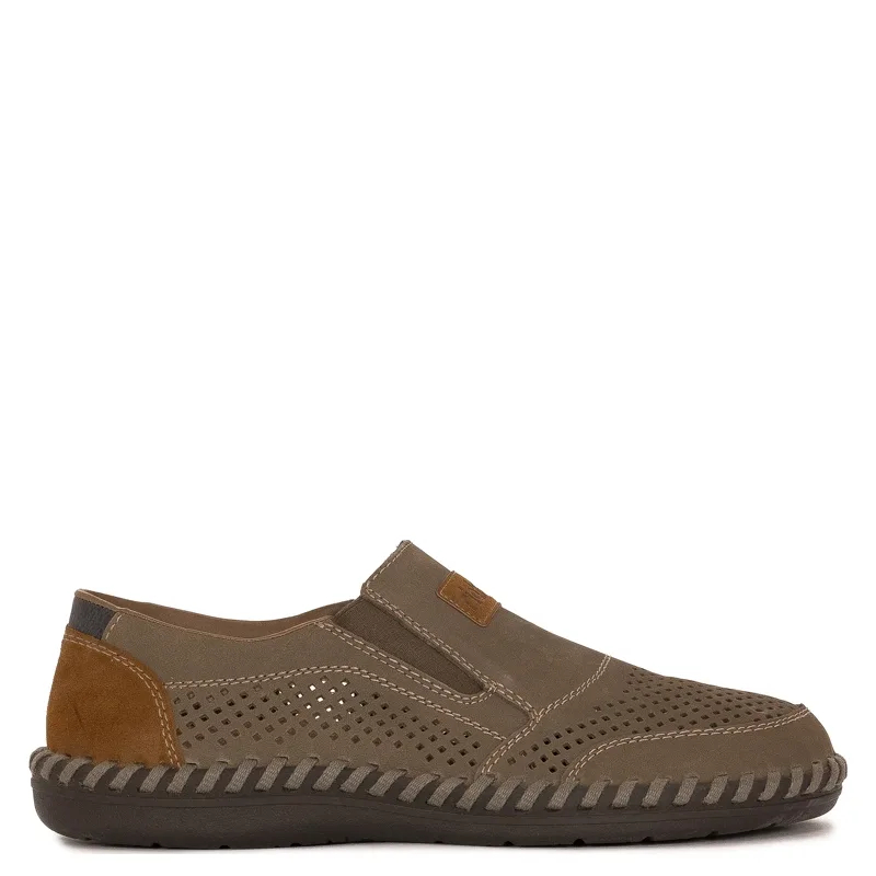 Rieker Men's Beige Slip-on Low Shoes