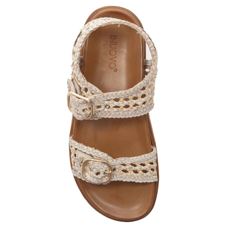  Inuovo Women's Leather Sandals White