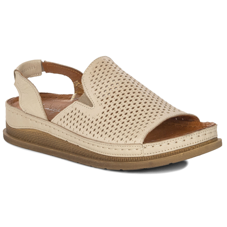 Maciejka Women's Leather Sandals Beige
