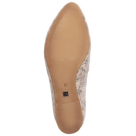 Maciejka Women's Leather Pastel + Flowers Ballerinas