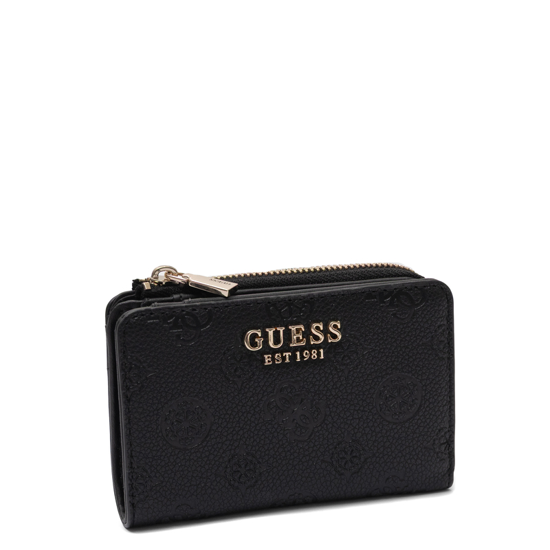 Guess Portfel Damski Elegancki Klasyczny Czarny PD2222156-BLACK LOGO