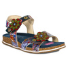 Laura Vita Women's Leather Sandals Blue