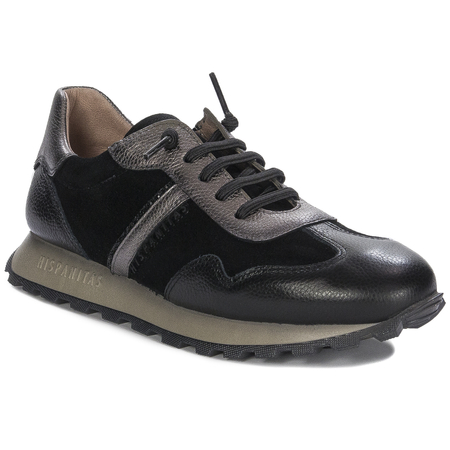 Hispanitas Sneakersy damskie skórzane Cervo Velour Black