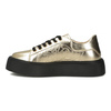 Filippo Gold Leather Sneakers