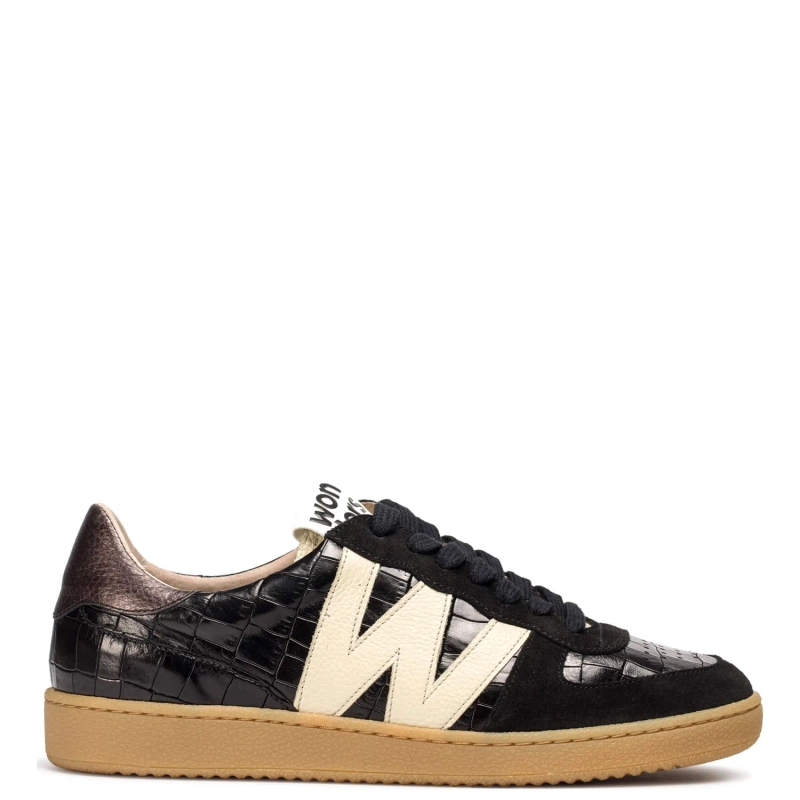 Wonders Półbuty Damskie Skórzane Trend I Negro