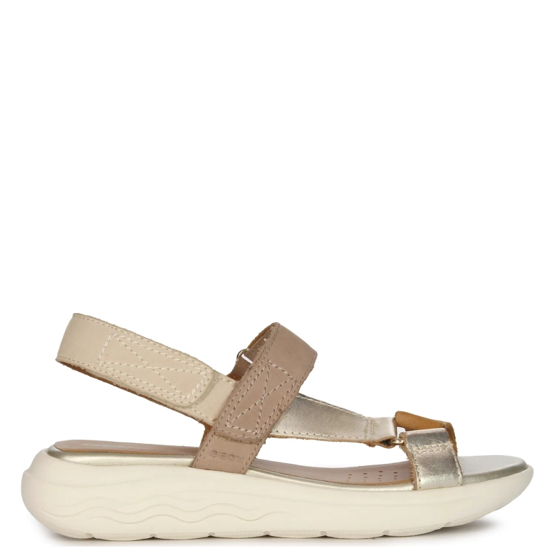 GEOX Women's Sandals Sand/LT Gold Beige