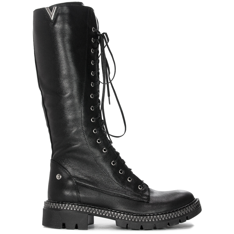 Maciejka Black Women's Lace-Up Boots