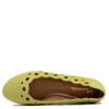 Maciejka leather laser-cut ballerinas flat heel green 01299-09/00-5